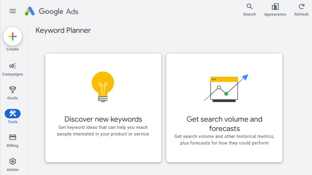Keyword Planner Google Ads