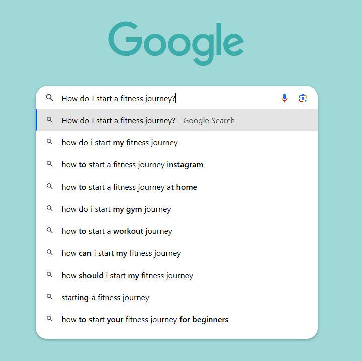 information keywords search on Google